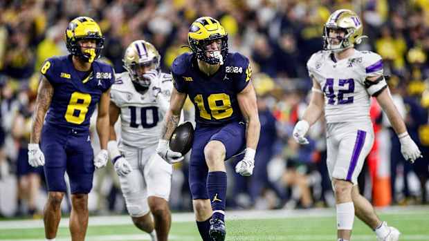 Idaho product Colston Loveland wins national title with Michigan in 2023-24.